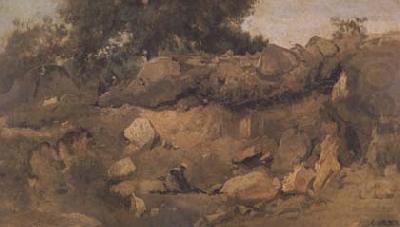 Jean Baptiste Camille  Corot Carriere de la Chaise-a-Marie a Fontainebleau (mk11) china oil painting image
